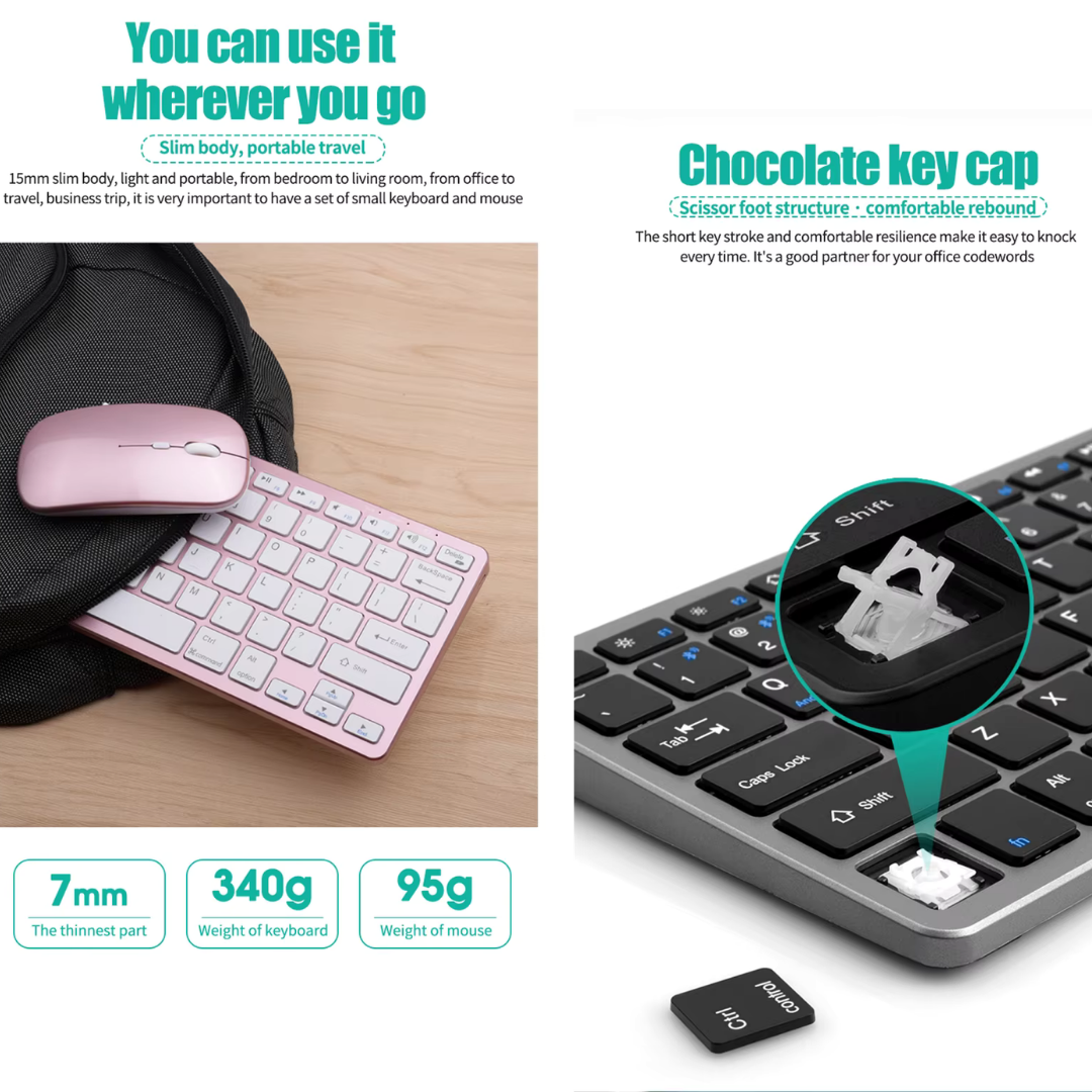 "Slim" Bluetooth keyboard & mouse