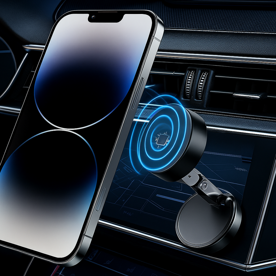 Magnetic iPhone holder for airplane and train